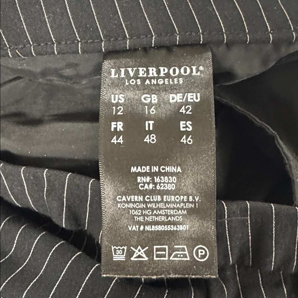 Liverpool Black and White Striped Pants - Picture 4 of 8
